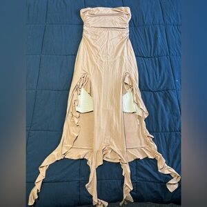 Brown tube cowboy dress